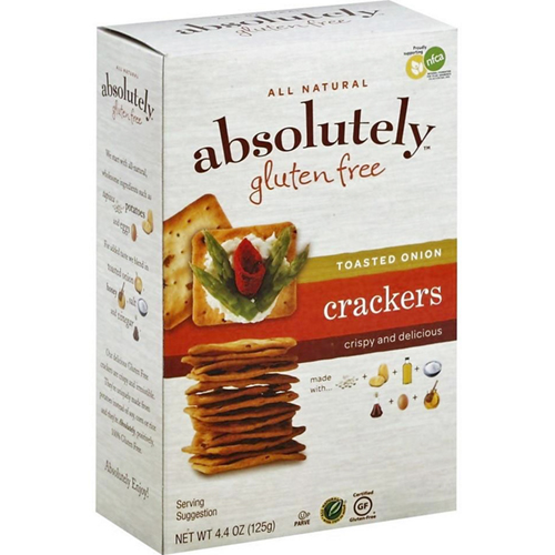 ABSOLUTELY - GLUTEN FREE CRACKERS - (Toasted Onion) - 4.4oz