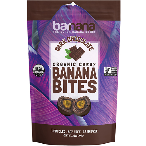 BARNANA - ORGANIC CHEWY BANANA BITES - (Dark Chocolate) - 3.5oz