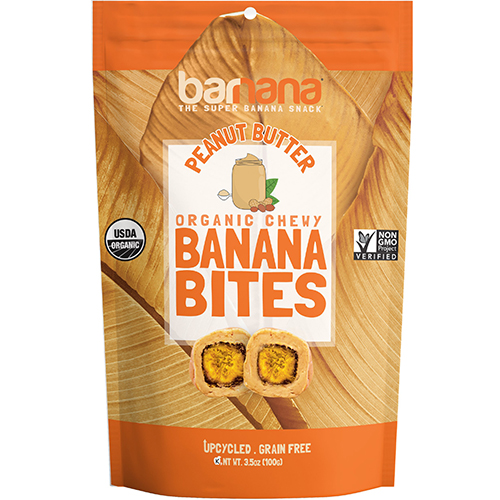 BARNANA - ORGANIC CHEWY BANANA BITES - (Peanut Butter) - 3.5oz