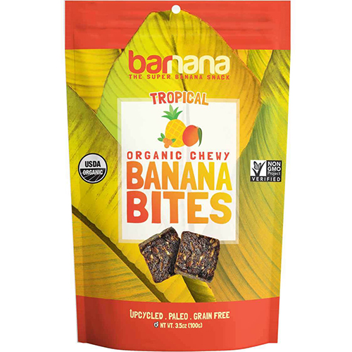 BARNANA - ORGANIC CHEWY BANANA BITES - (Tropical) - 3.5oz