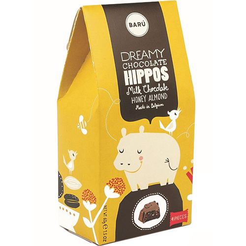 BARU - HIPPOS MILK CHOCOLATES - (Honey Almond) - 2.1oz