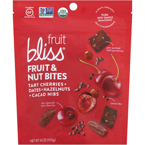 BLISS - FRUIT & NUT BITES - (Tart Cherries + Dates + Hazelnuts + Cacao Nibs) - 4oz