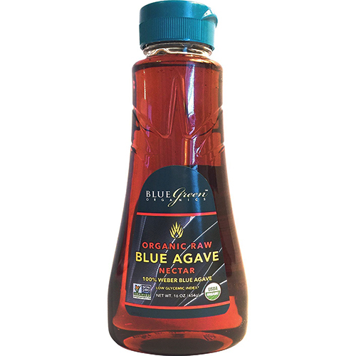 BLUE GREEN ORGANICS - ORGANIC RAW BLUE AGAVE NECTAR - 16oz