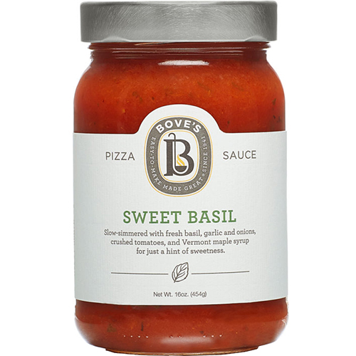 BOVE'S - PIZZA SAUCE - (Sweet Basil) - 16oz