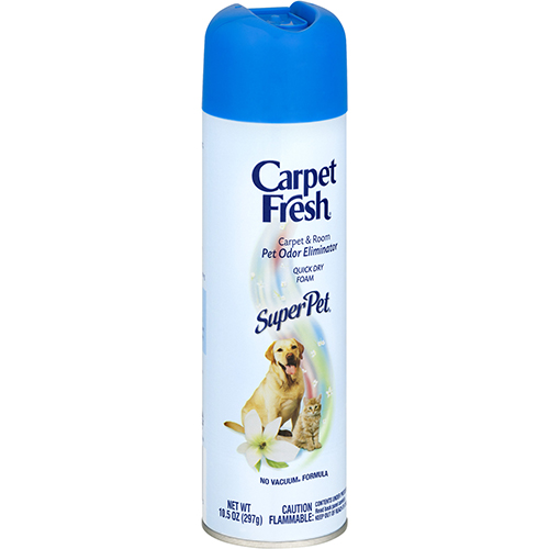 CARPET FRESH - CARPET & ROOM ODOR ELIMINATOR QUICK DRY FOAM - (Super Pet) - 10.5oz