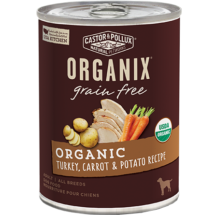 CASTOR & POLLUX - ORGANIX GRAIN FREE - (Organic Turkey, Carrot & Potato Recipe) - 12.7oz