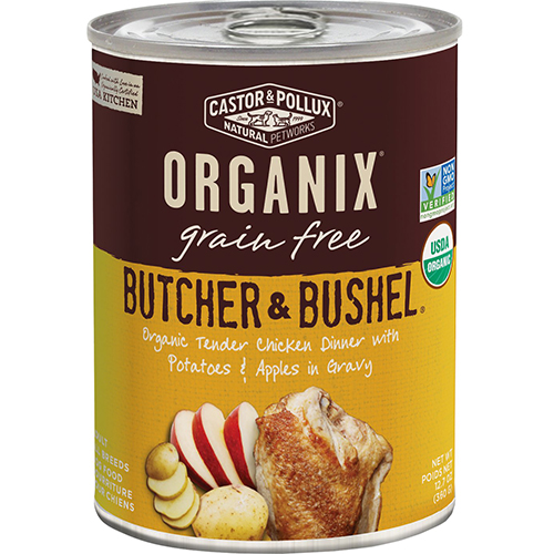 CASTOR & POLLUX - ORGANIX GRAIN FREE - (Tender Chicken Dinner with Potatoes & Apple in Gravy) - 12.7