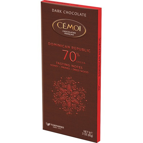 CEMOI - CHOCOLATE BAR - (Dominican Republic 70% Cocoa Dark Chocolate) - 3oz