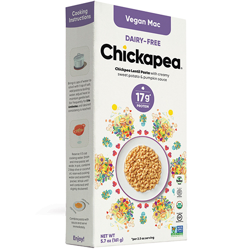 CHICKAPEA - ORGANIC CHICKPEA LENTIL PASTA - (Vegan Mac) - 2.5oz