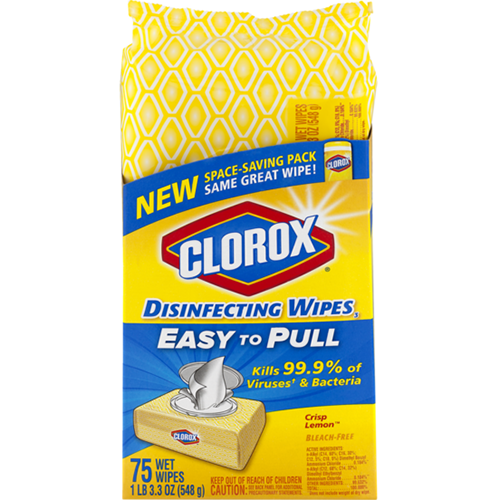 CLOROX - DISINFECTING WIPES EASY TO PULL - 75 WIPES