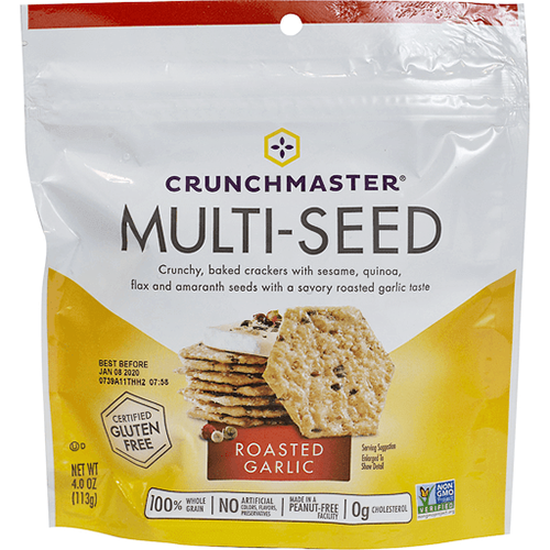 CRUNCHMASTER - MULTI-SEED CRACKERS (Roasted Garlic) - 4oz