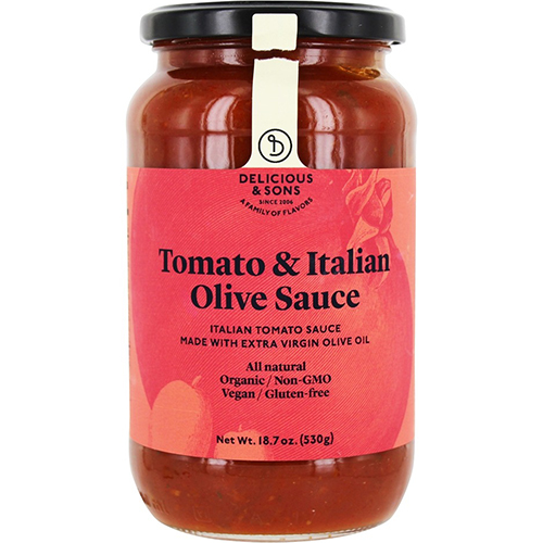 DELICIOUS&SONS - TOMATO & ITALIAN OLIVE SAUCE - 16oz