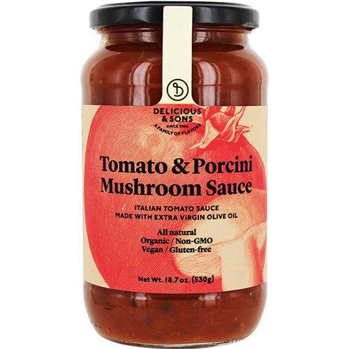 DELICIOUS&SONS - TOMATO & PORCINI MUSHROOM SAUCE - 16oz