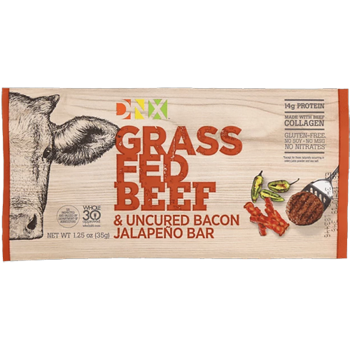 DNX - GRASS FED BEEF BAR - (Uncured Bacon Jalapeno) - 1.25oz