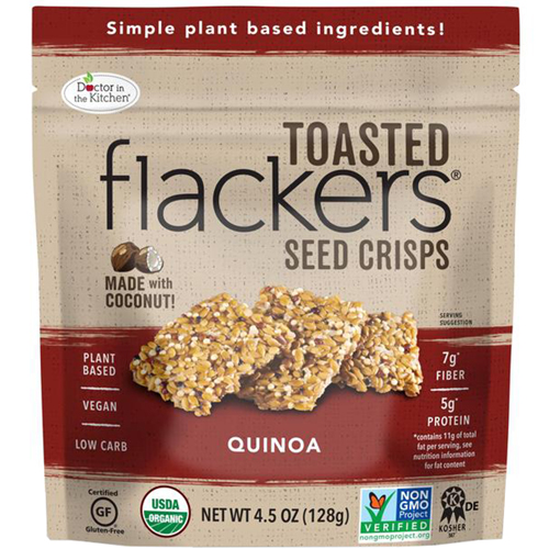 DOCTOR IN THE KITCHEN - TOASTED FLACKERS SEED CRISPS - (Quinoa) - 4.5oz
