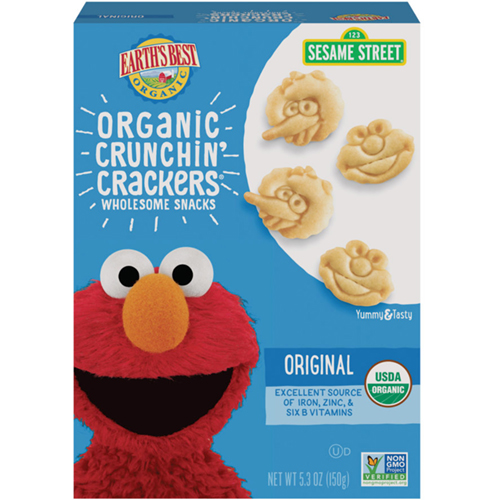 EARTH'S BEST - ORGANIC CRUNCHIN' CRACKERS - (Original) - 5.3oz