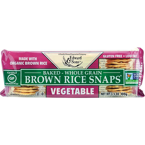 EDWARD & SONS - BROWN RICE SNAPS - (Vegetable) - 3.5opz