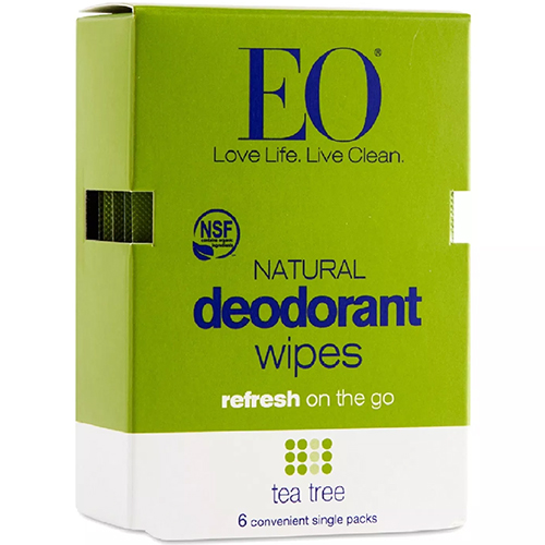 EO - NATURAL DEODORANT WIPES - (Tea Tree) - 6PCK