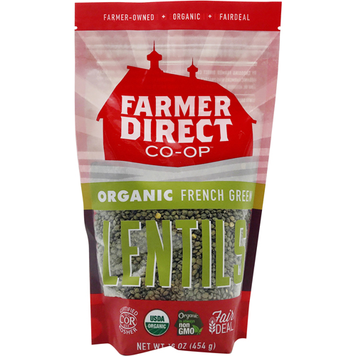 FARMER DIRECT - ORGANIC FRENCH GREEN LENTILS - 16oz