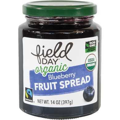 FIELD DAY - ORGANIC FRUIT SPREAD - (Blueberry) - 9.5oz