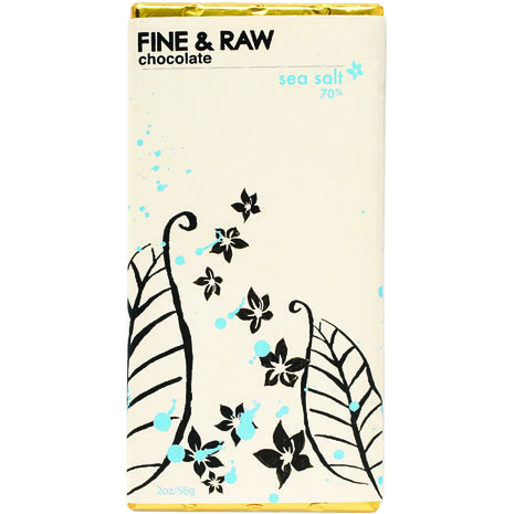 FINE & RAW CHOCOLATE - (70%  Sea Salt) - 2oz