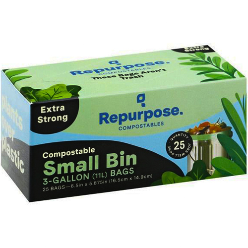 REPURPOSE - COMPOSTABLE SMALL BIN 3GALLON BAGS - 25PCS