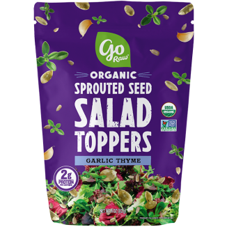 GO RAW - ORGANIC SPROUTED SEED SALAD TOPPERS - (Garlic Thyme) - 4oz