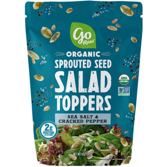 GO RAW - ORGANIC SPROUTED SEED SALAD TOPPERS - (Sea Salt & Cracked Pepper) - 4oz