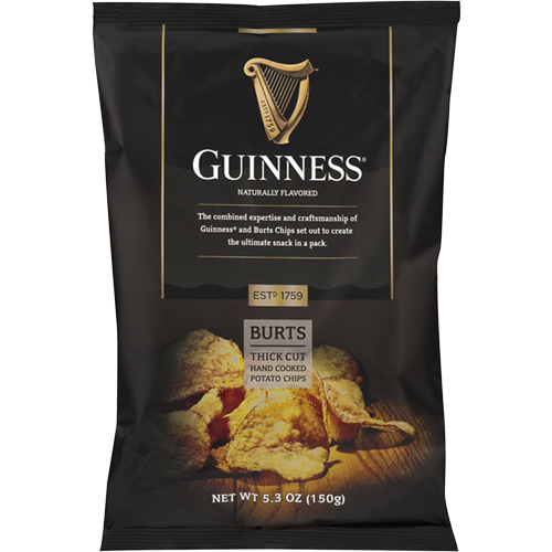GUINNESS - BURTS THICK CUT HAND COOKED POTATO CHIPS - (Naturally Flavored) - 5.3oz