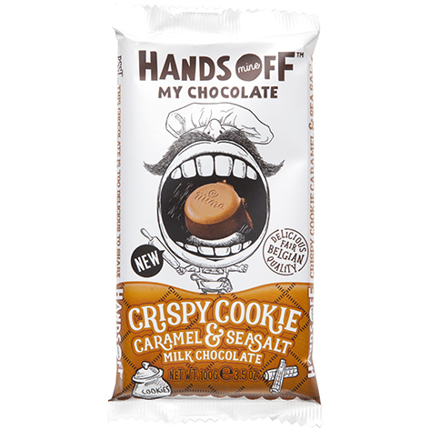 HANDS OFF - MY CHOCOLATE - (Crispy Cookie Caramel & Seasalt Milk chocolate) - 3.5oz