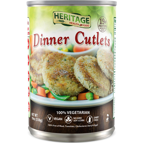 HERITAGE - DINNER CUTLETS 100% VEGETARIAN - 19oz