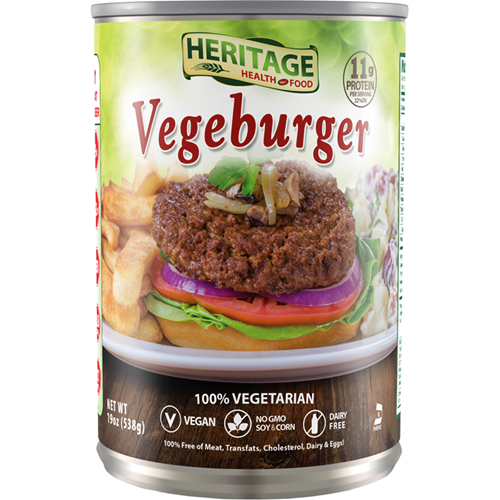 HERITAGE - VEGE BURGER 100% VEGETARIAN - 19oz