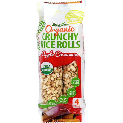 JAYONE - ORGANIC CRUNCHY RICE ROLLS - (Apple Cinnamon) - 2.1oz