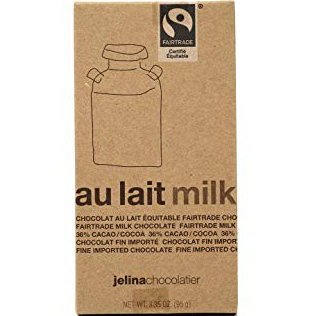JELINA CHOCOLATIER - CHOCOLATE BAR - (Milk Chocolate) - 3.52oz