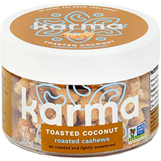 KARMA - WRAPPED CASHEWS (Toasted Coconut) - 8oz