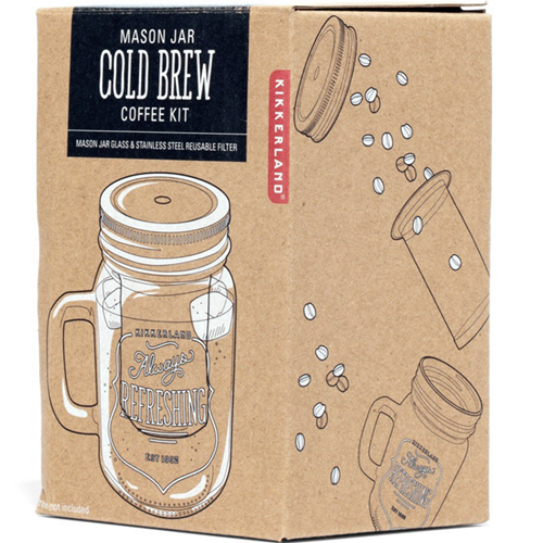 KIKKERLAND - MASON JAR COLD BREW COFFEE KIT