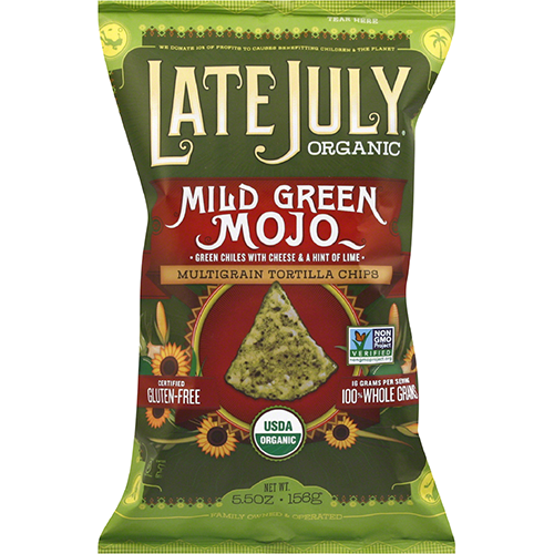 LATE JULY - TORTILLA CHIPS (Mild Green Mojo) - 5.5oz