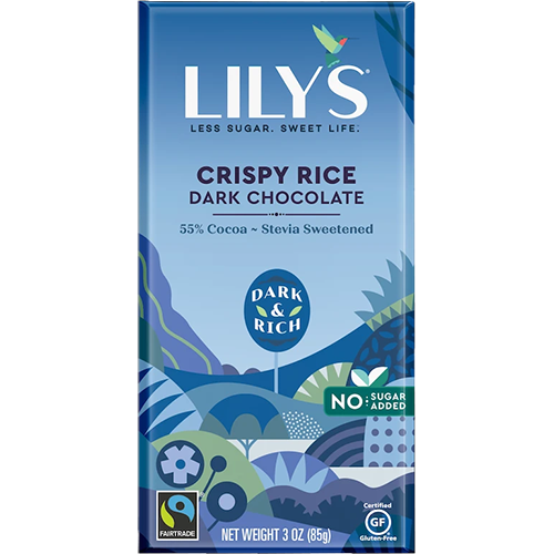 LILY'S - DARK CHOCOLATE - (Crispy Rice) - 4.25oz