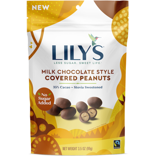 LILY'S - MILK CHOCOLATE STYLE COVERED PEANUTS - 3.5oz