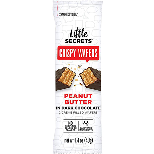 LITTLE SECRETS - CRISPY WAFERS - (Peanut Butter in Dark Chocolate) - 1.4oz