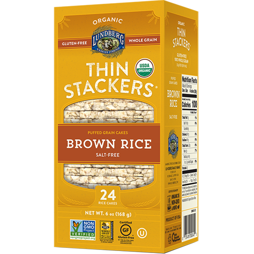 LUNDBERG - THIN STACKERS - (Brown Rice - Salt Free) - 6oz