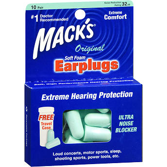 MACK'S - SAFE SOUND SOFT FOAM EARPLUGS - 10PCS