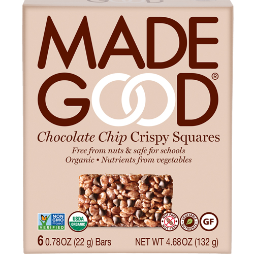 MADEGOOD - GRANOLA BARS (Chocolate Chip Crispy Squares) - 4.68oz