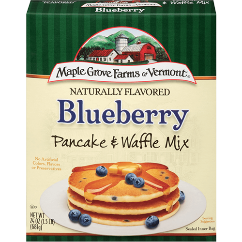 MAPLE GROVE FARMS OF VERMONT - PANCAKE & WAFFLE MIX - (Blueberry) - 24oz