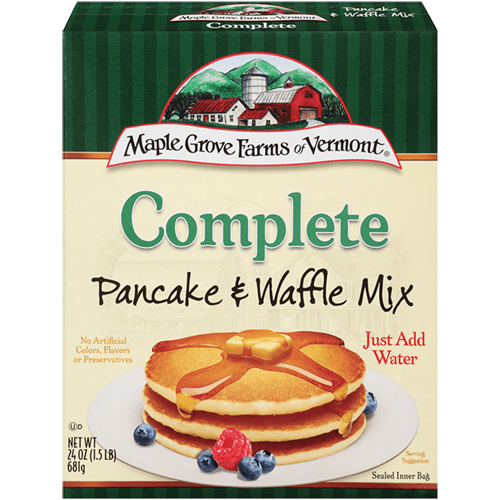 MAPLE GROVE FARMS OF VERMONT - PANCAKE & WAFFLE MIX - (Complete) - 24oz