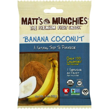 MATT'S MUNCHIES - THE PREMIUM FRUIT SNACK - (Banana Coconut) - 1oz