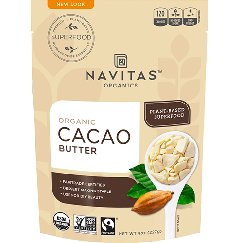 NAVITAS - ORGANIC CACAO BUTTER - 8oz