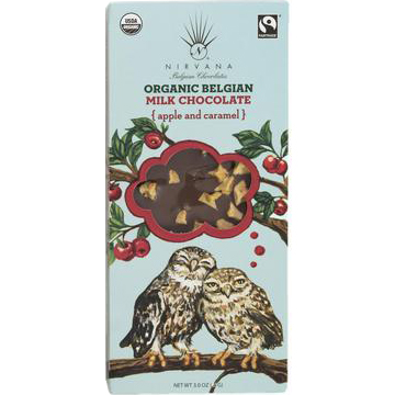 NIRVANA - ORGANIC BELGIAN MILK CHOCOLATE - (Apple and Caramel) - 3oz