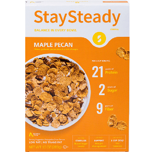NUTRITIOUS LIVING - STAY STEADY CEREAL - (Maple Pecan) - 10oz