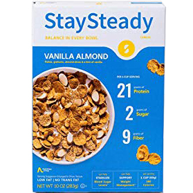 NUTRITIOUS LIVING - STAY STEADY CEREAL - (Vanilla Almond) - 10oz